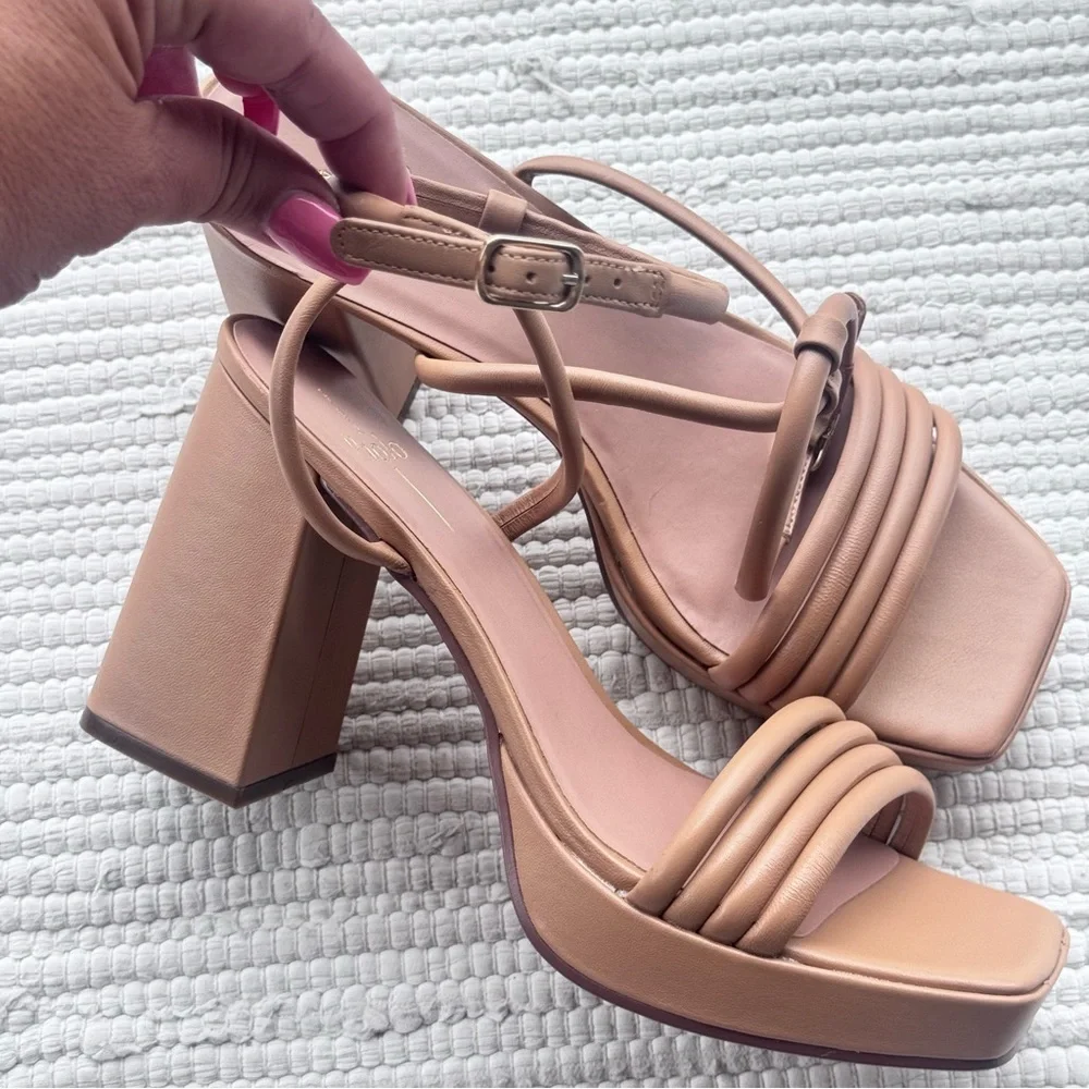 Paolo Women's Brown Platform Sandals